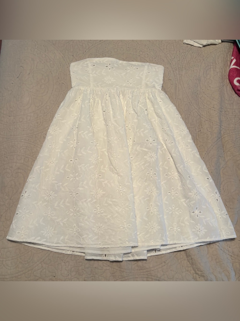 Altar’d State White Eyelet Strapless Dress